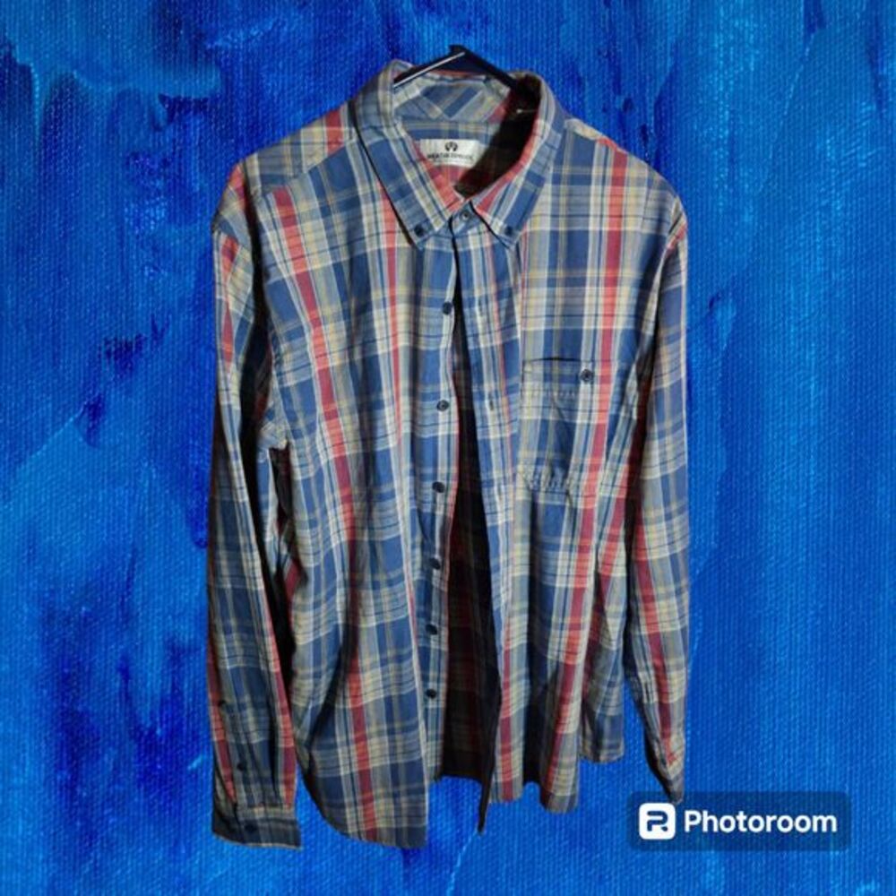 Weatherproof Plaid Button Down Shirt Size XL